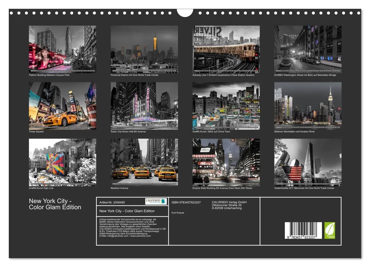 Bild: 9783457923207 | New York City - Color Glam Edition (Wandkalender 2026 DIN A3 quer),...