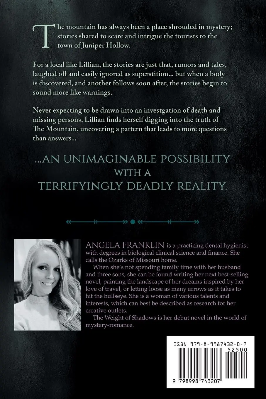 Rückseite: 9798998743207 | The Weight of Shadows | Angela Franklin | Taschenbuch | Englisch