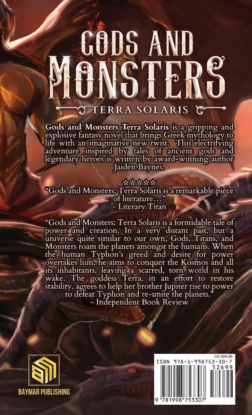 Rückseite: 9781998753307 | Gods and Monsters | Terra Solaris | Jaiden Baynes | Buch | Englisch