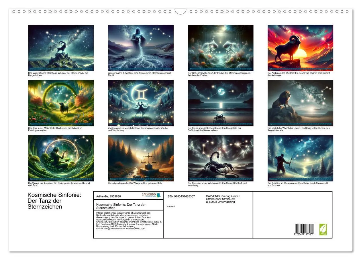 Bild: 9783457463307 | Kosmische Sinfonie: Der Tanz der Sternzeichen (Wandkalender 2026...