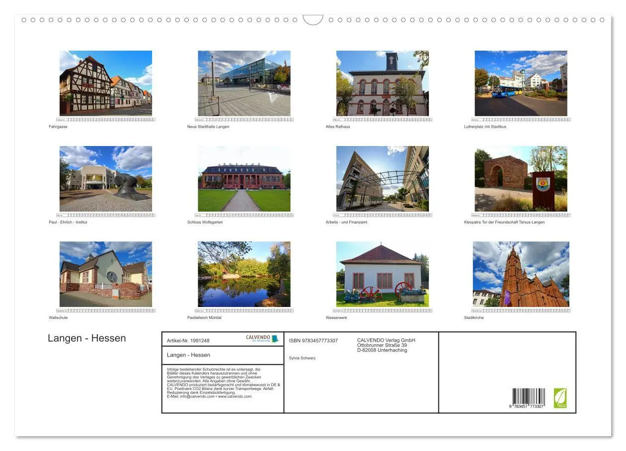 Bild: 9783457773307 | Langen - Hessen (Wandkalender 2026 DIN A2 quer), CALVENDO...