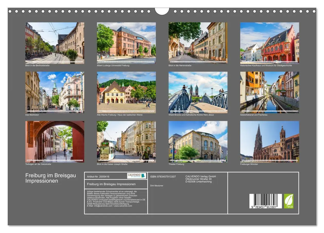 Bild: 9783457913307 | Freiburg im Breisgau Impressionen (Wandkalender 2026 DIN A3 quer),...