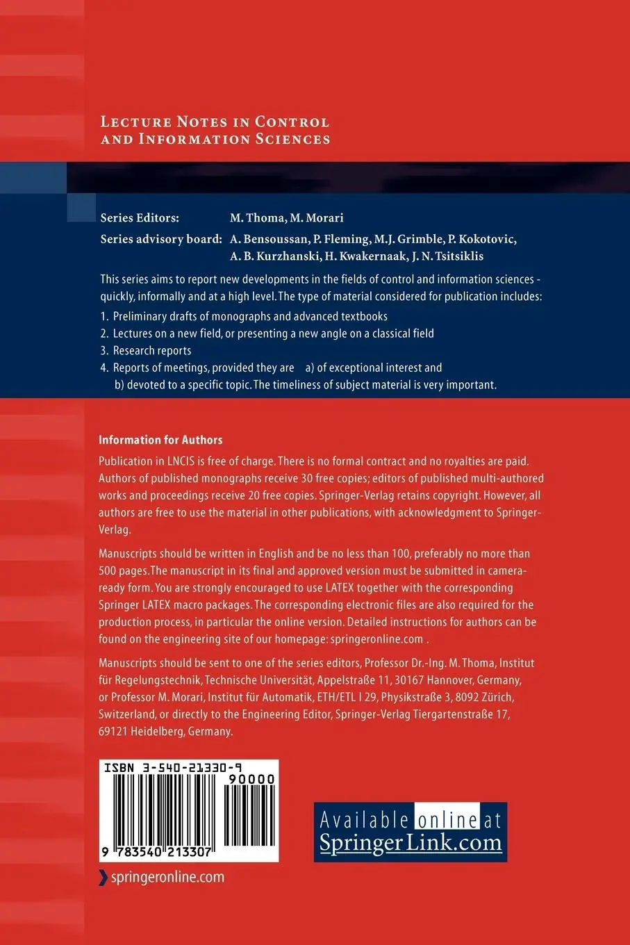 Rückseite: 9783540213307 | Optimal Control, Stabilization and Nonsmooth Analysis | Taschenbuch