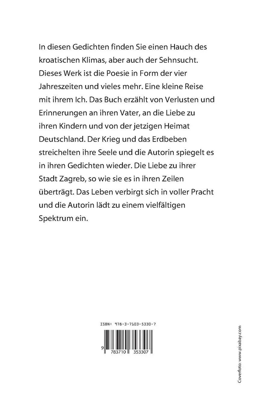Rückseite: 9783710353307 | Universum in meinen Zeilen | Zorica Vrabl | Taschenbuch | 88 S. | 2022