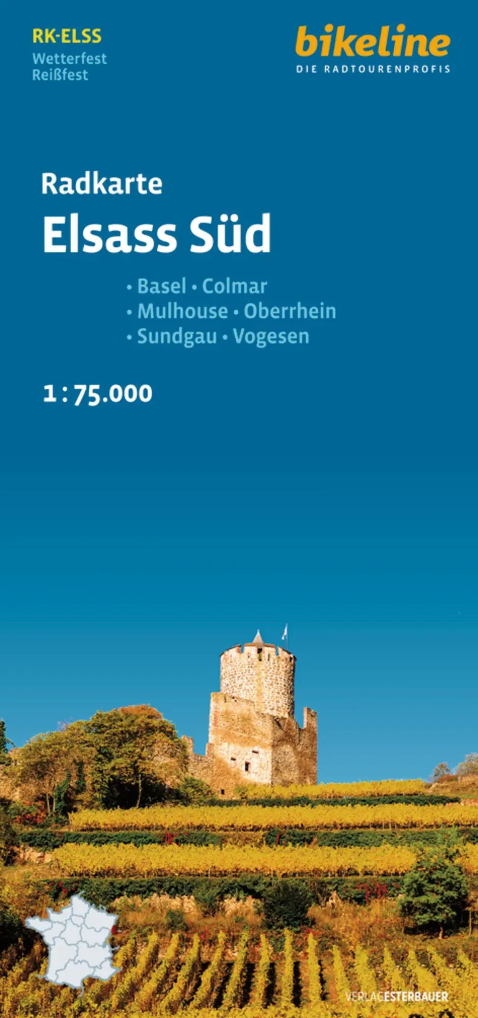 Cover: 9783711103307 | Radkarte Elsass Süd | Esterbauer Verlag | (Land-)Karte | Deutsch