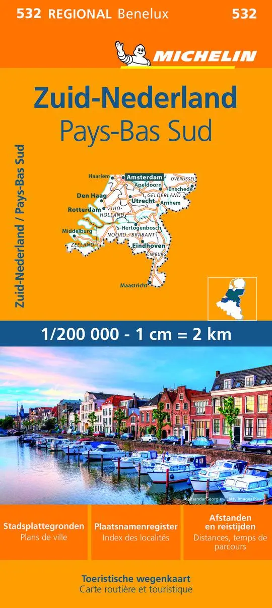 Cover: 9782067183407 | Netherlands South - Michelin Regional Map 532 | Michelin | Englisch