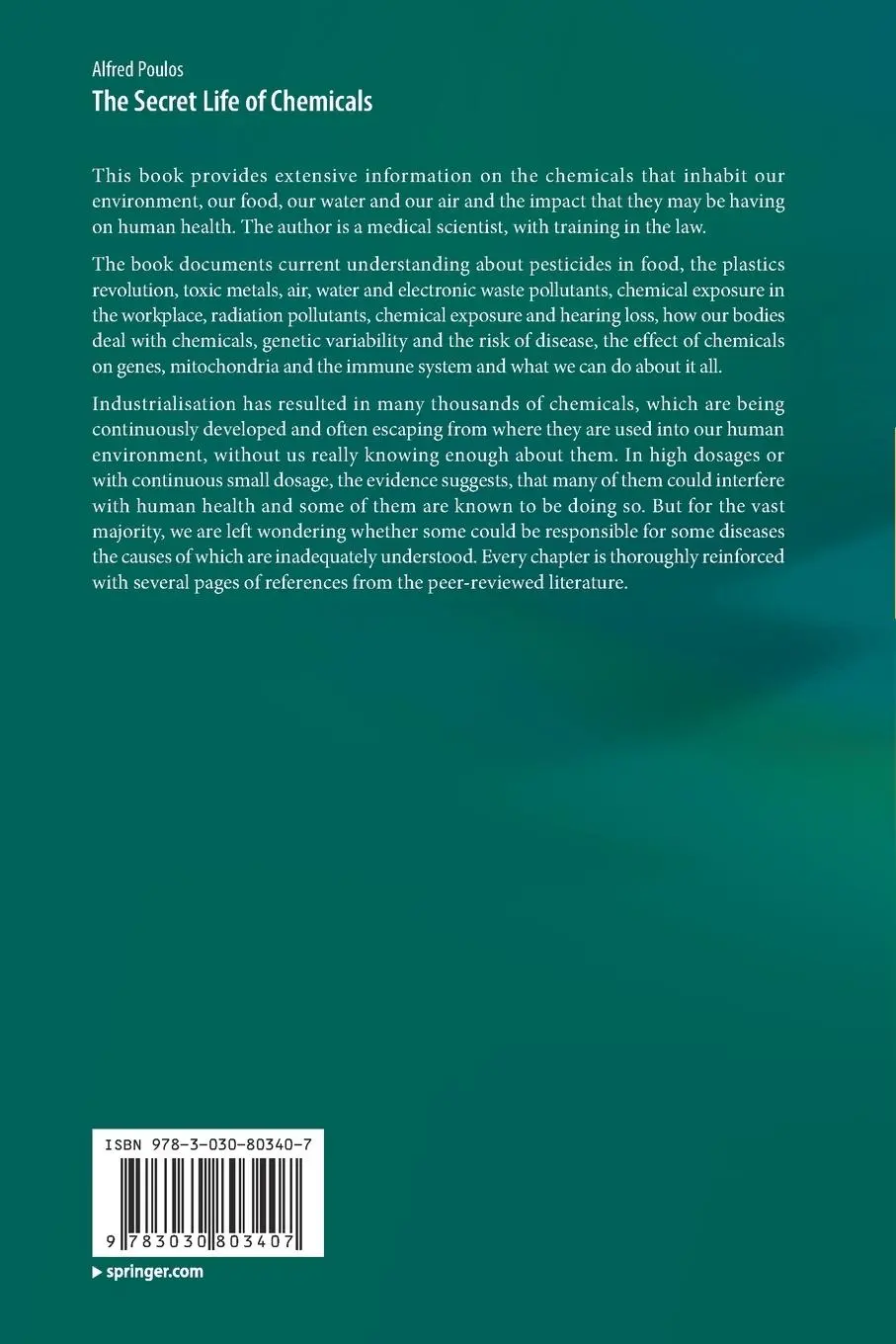 Rückseite: 9783030803407 | The Secret Life of Chemicals | Alfred Poulos | Taschenbuch | xv | 2022