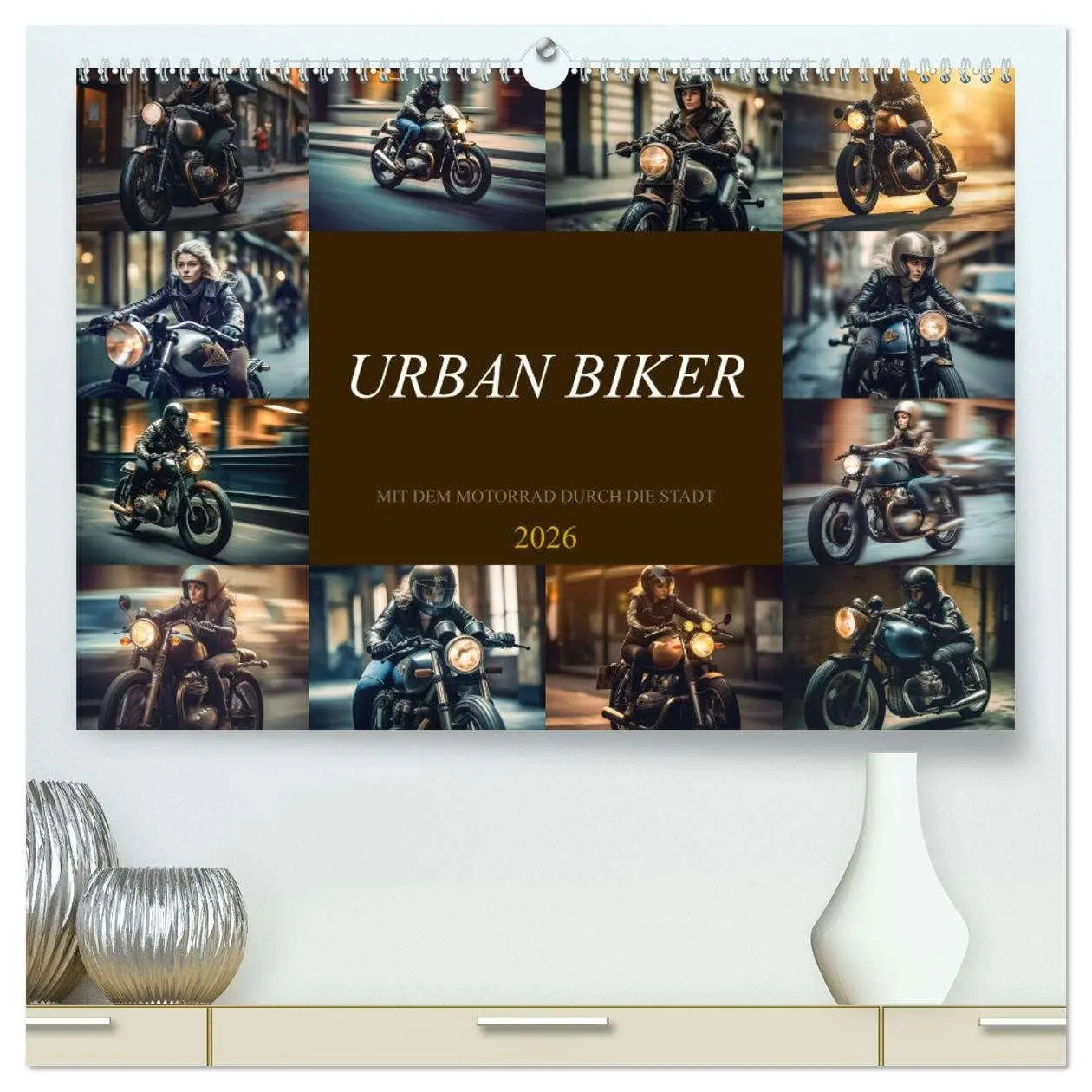Cover: 9783457523407 | Urban Biker (hochwertiger Premium Wandkalender 2026 DIN A2 quer),...