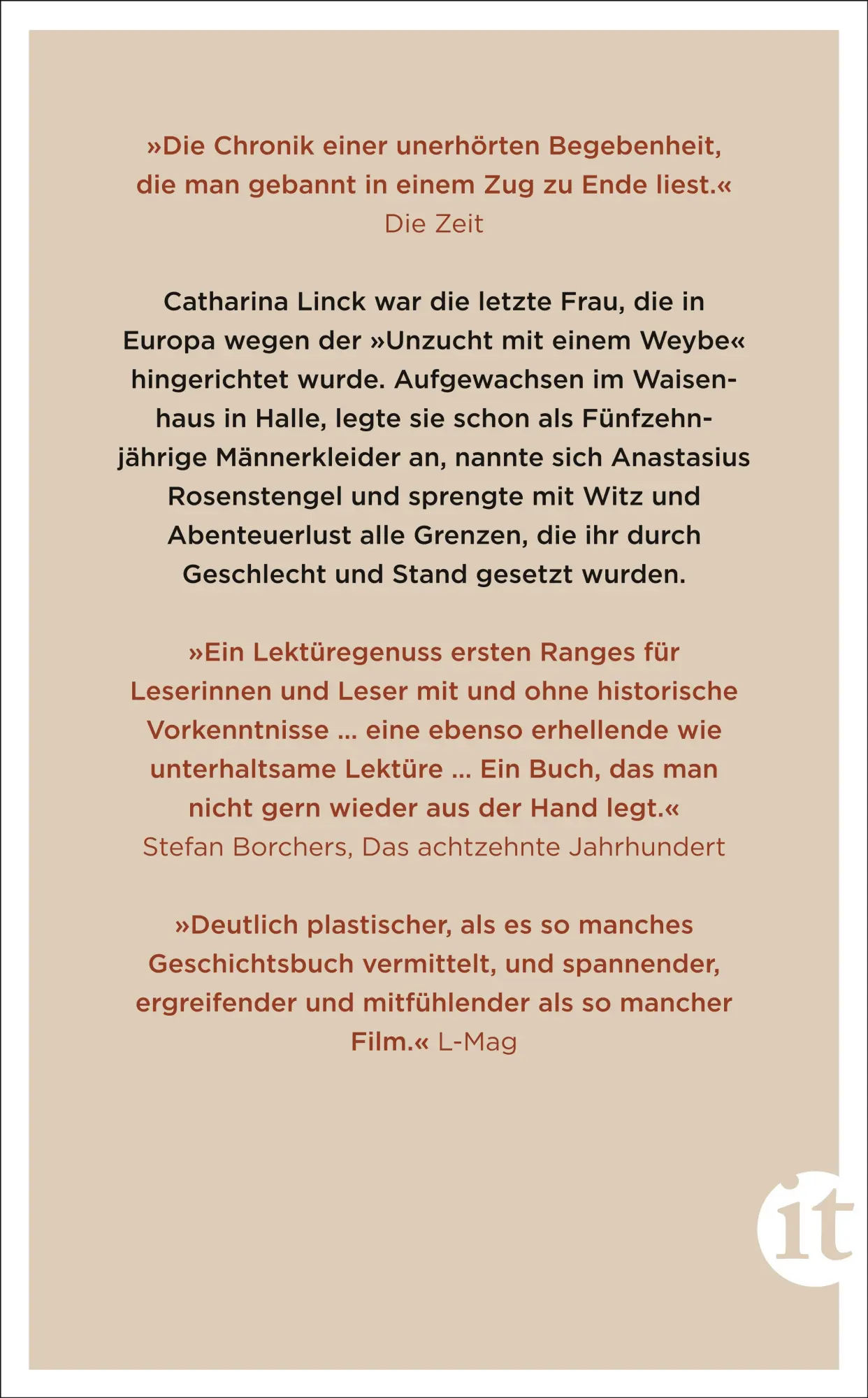 Rückseite: 9783458683407 | In Männerkleidern | Angela Steidele | Taschenbuch | 329 S. | Deutsch
