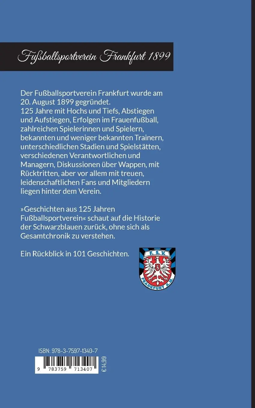 Rückseite: 9783759713407 | FSV Frankfurt 1899-2024 | Silke Bialas | Taschenbuch | Paperback