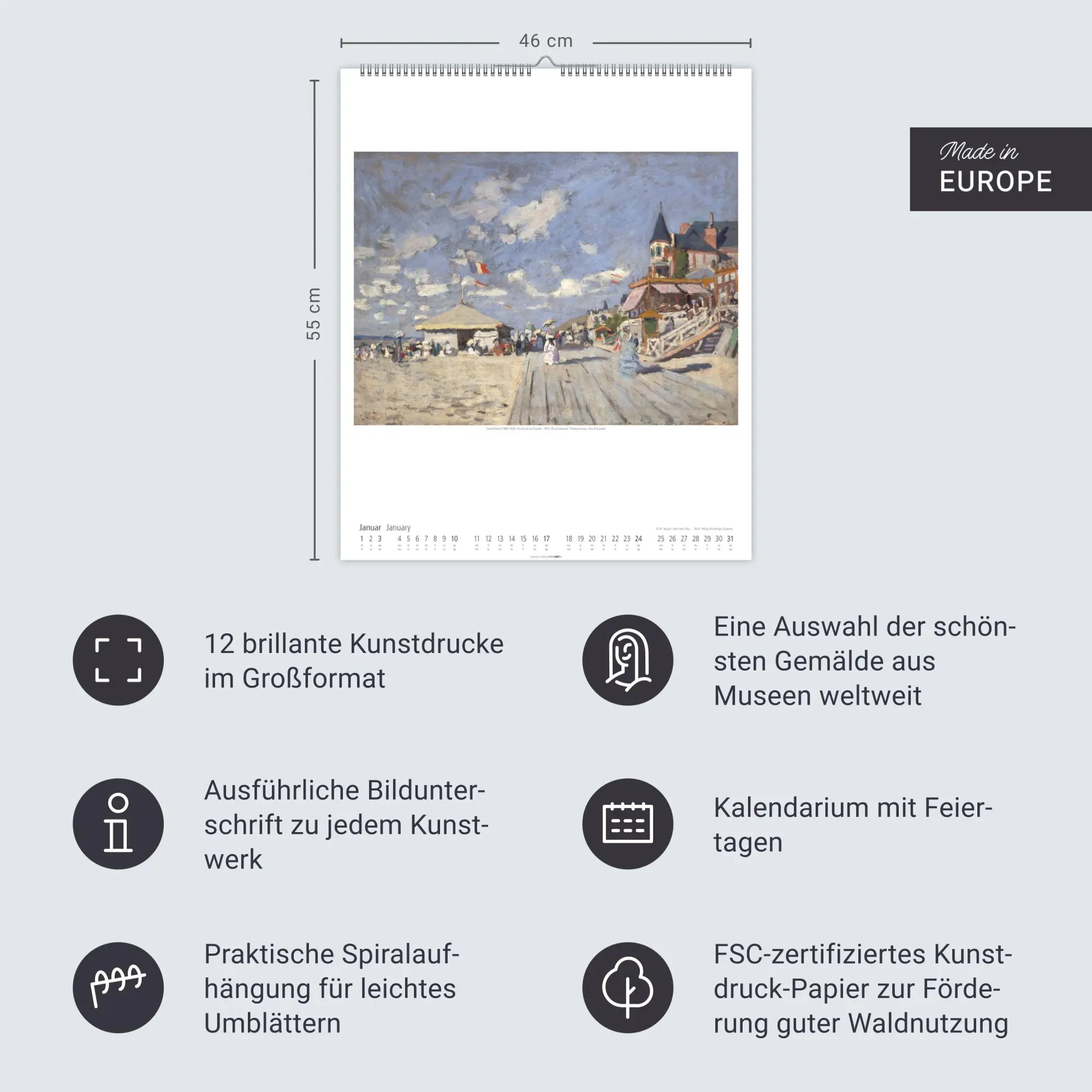 Bild: 9783839903407 | Claude Monet Kalender 2027 | Claude Monet | Kalender | Spiralbindung