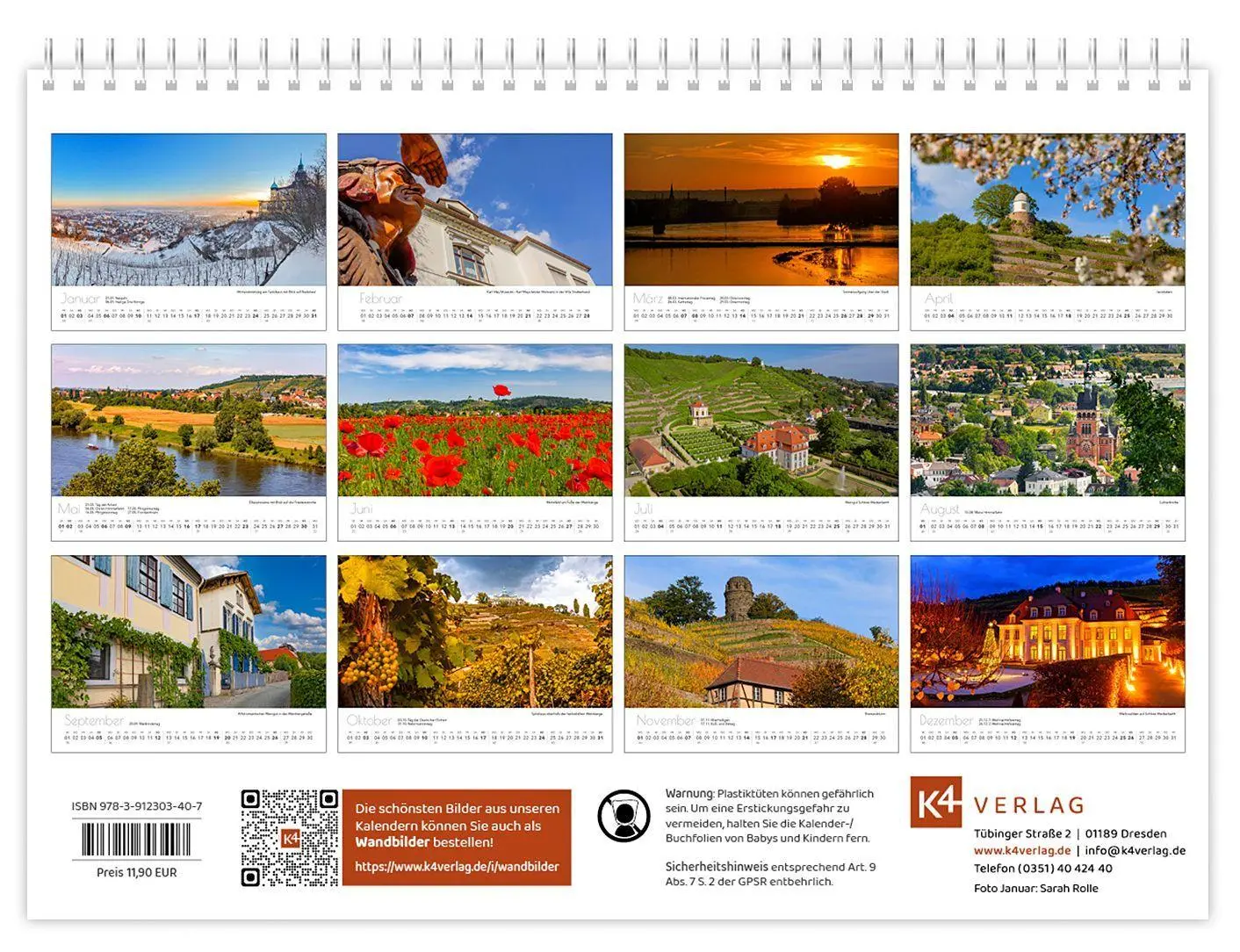 Bild: 9783912303407 | Radebeul kompakt 2027 | 21 x 15 cm weißes Kalendarium | Verlag (u. a.)