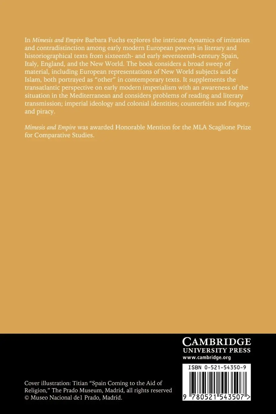 Rückseite: 9780521543507 | Mimesis and Empire | The New World, Islam, and European Identities