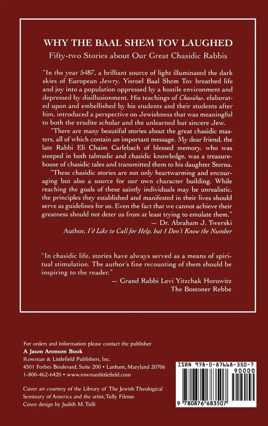 Rückseite: 9780876683507 | Why the Baal Shem Tov Laughed | Sterna Citron | Buch | Englisch | 2000