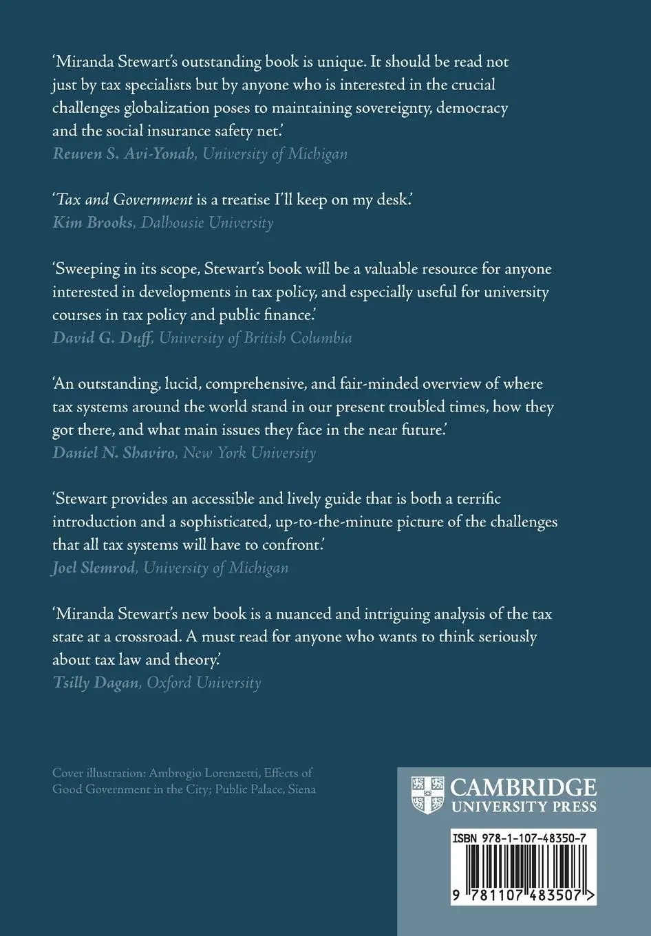 Rückseite: 9781107483507 | Tax and Government in the 21st Century | Miranda Stewart | Taschenbuch