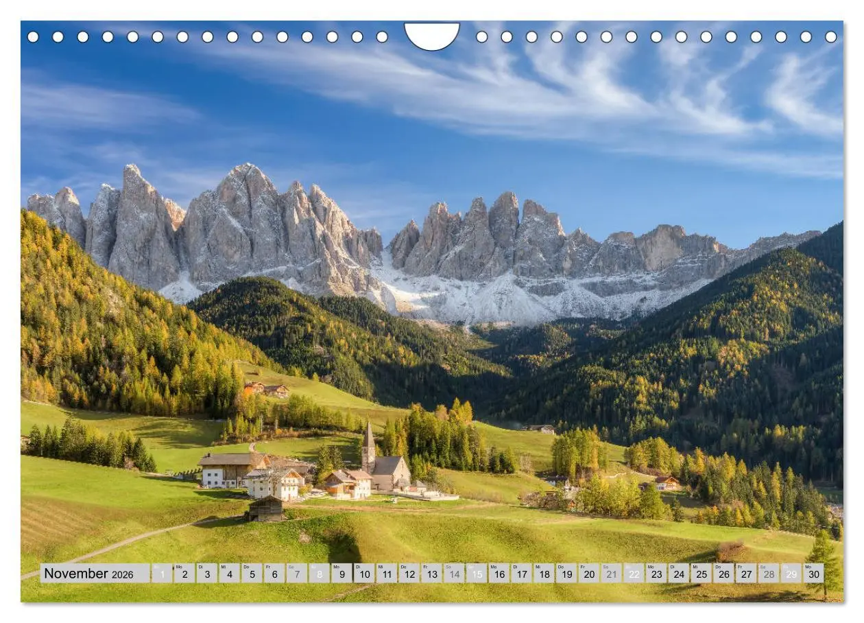 Bild: 9783457753507 | Wunderschöne Dolomiten (Wandkalender 2026 DIN A4 quer), CALVENDO...