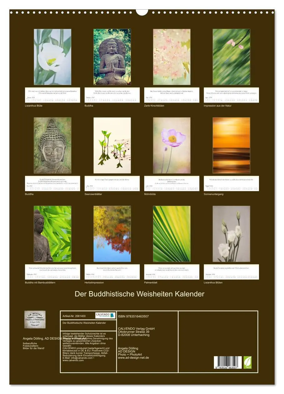 Bild: 9783516463507 | Der Buddhistische Weisheiten Kalender (Wandkalender 2026 DIN A2...