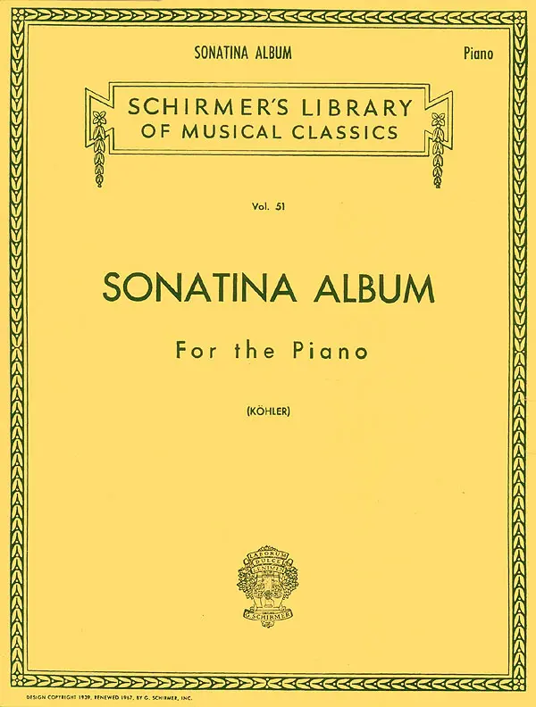 Cover: 73999523607 | Sonatina Album: Schirmer Library of Classics Volume 51 Piano Solo...