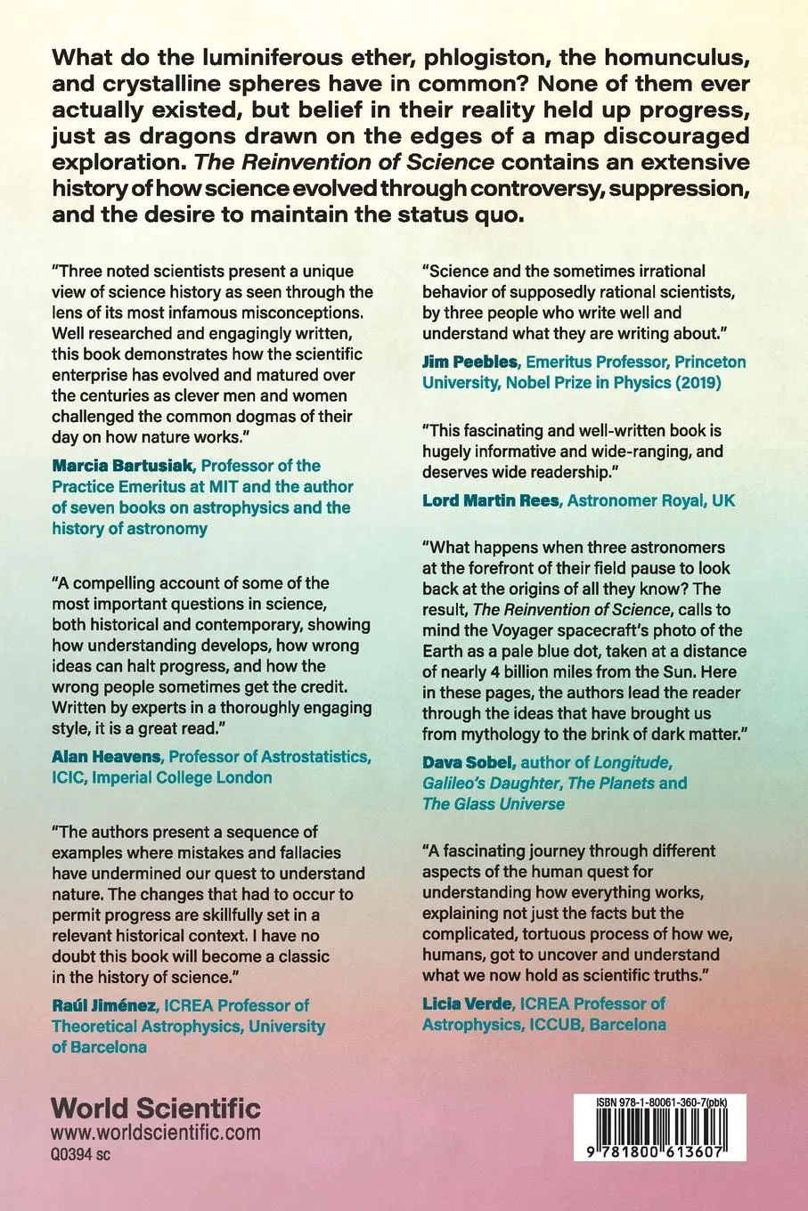 Rückseite: 9781800613607 | REINVENTION OF SCIENCE, THE | Vicent J Martinez &amp; V Bernard J T Jones