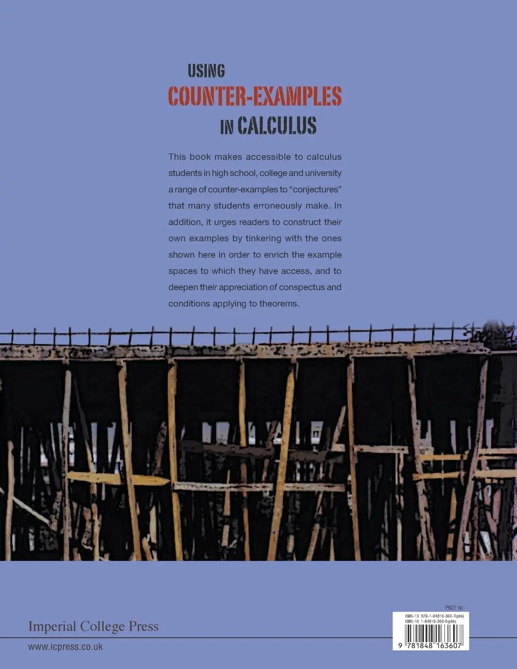 Rückseite: 9781848163607 | USING COUNTER-EXAMPLES IN CALCULUS | John Mason &amp; Sergiy Klymchuk