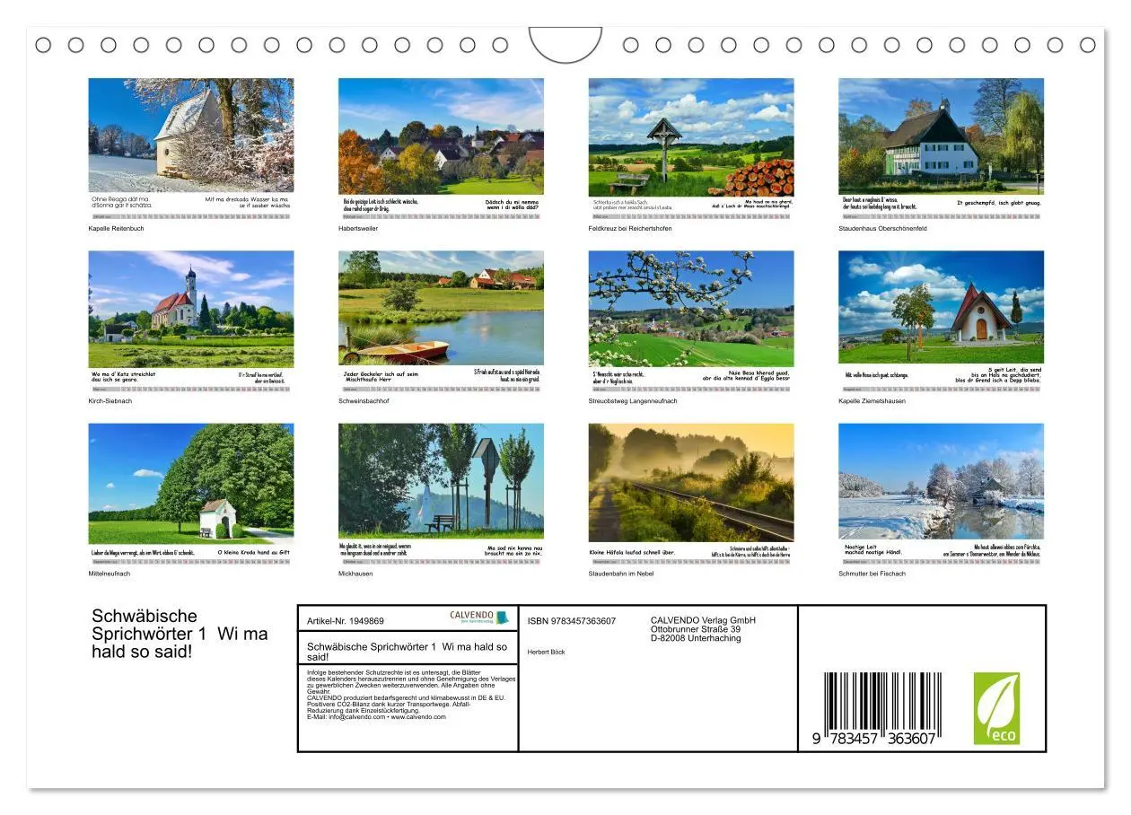 Bild: 9783457363607 | Schwäbische Sprichwörter 1 Wi ma hald so said! (Wandkalender 2026...