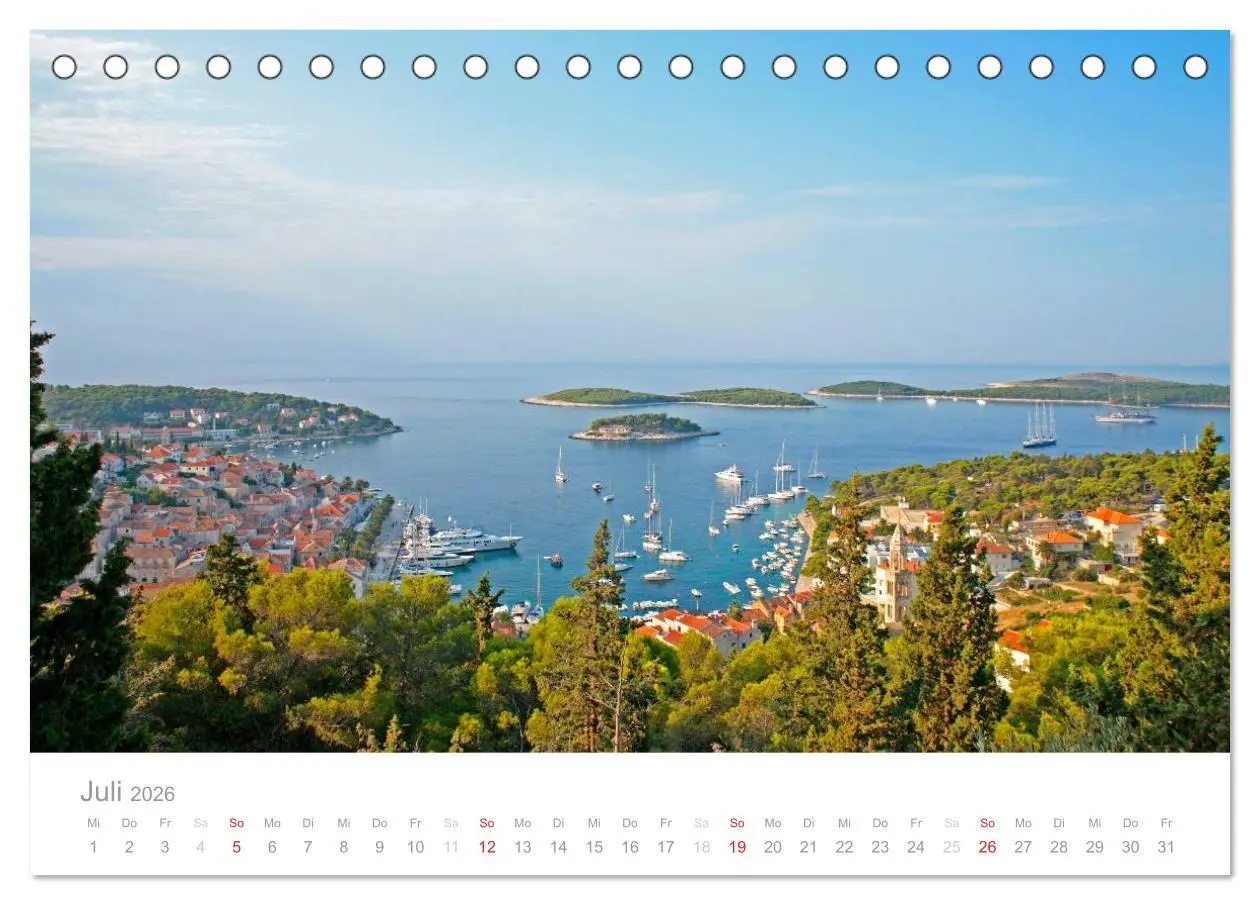 Bild: 9783516143607 | Kroatische Adriaküste (Tischkalender 2026 DIN A5 quer), CALVENDO...