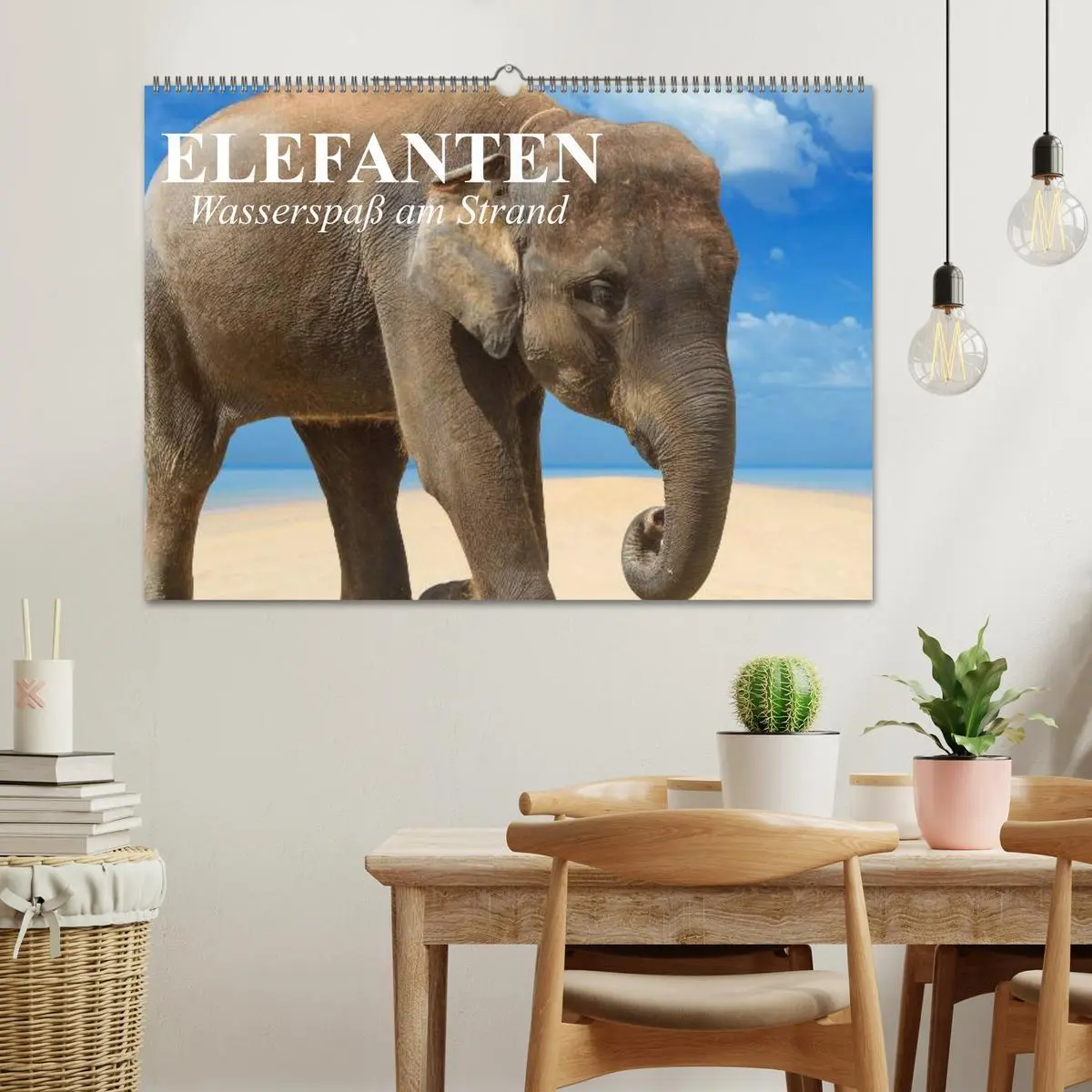 Bild: 9783516213607 | Elefanten - Wasserspaß am Strand (Wandkalender 2026 DIN A2 quer),...