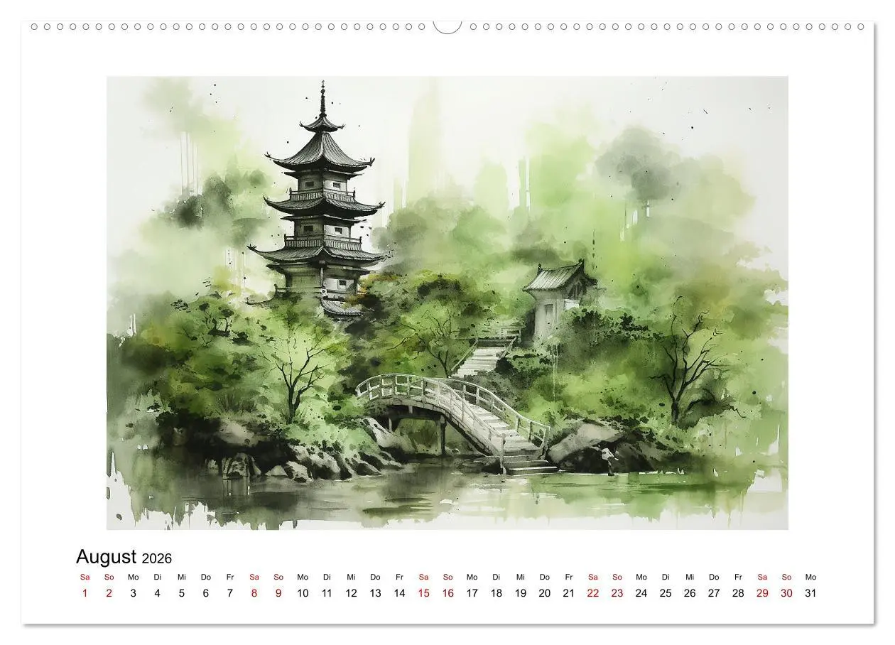 Bild: 9783457283707 | Heiwa - Friedliche Aquarelle im japanischen Stil (hochwertiger...