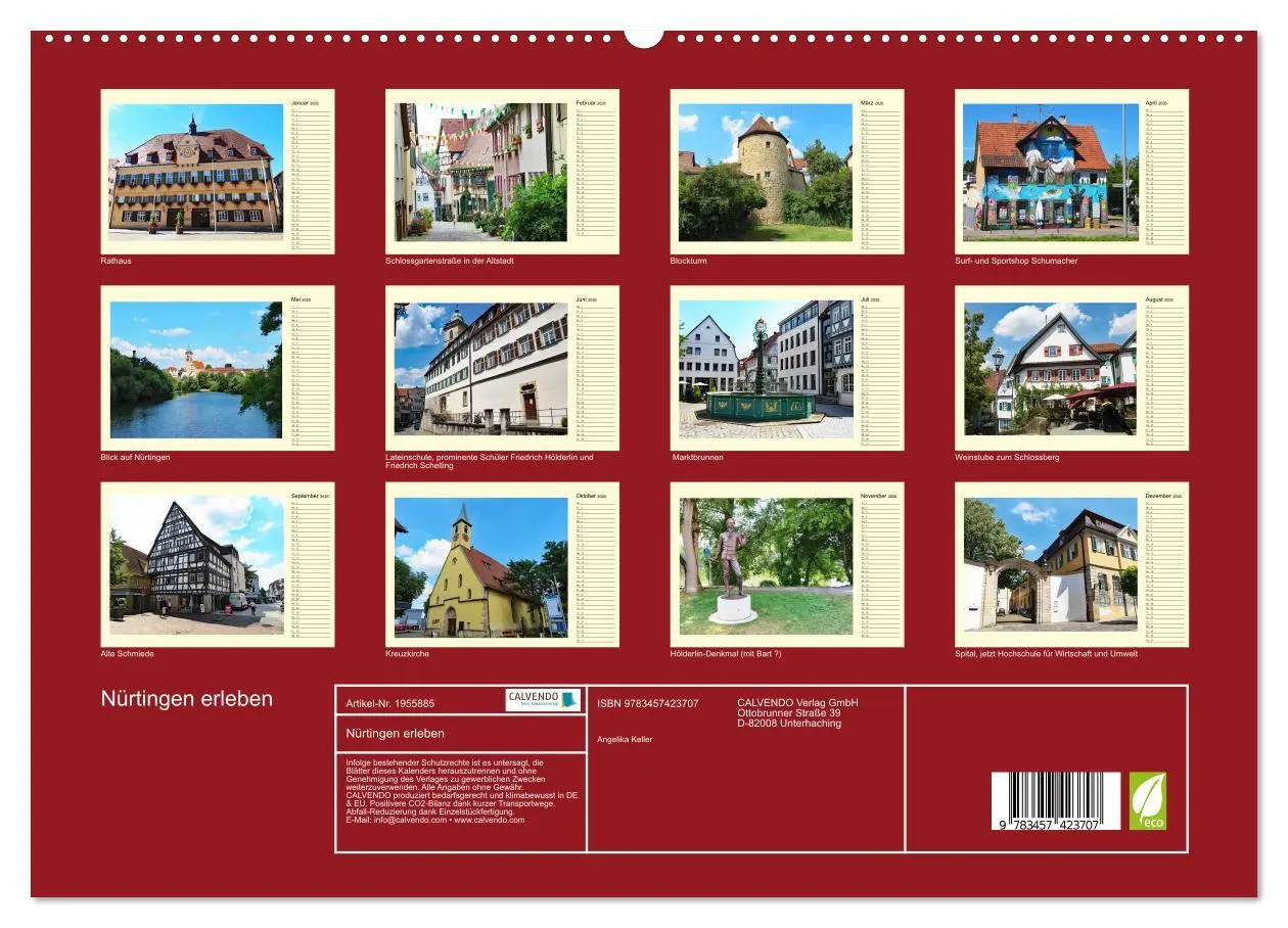 Bild: 9783457423707 | Nürtingen erleben (hochwertiger Premium Wandkalender 2026 DIN A2...