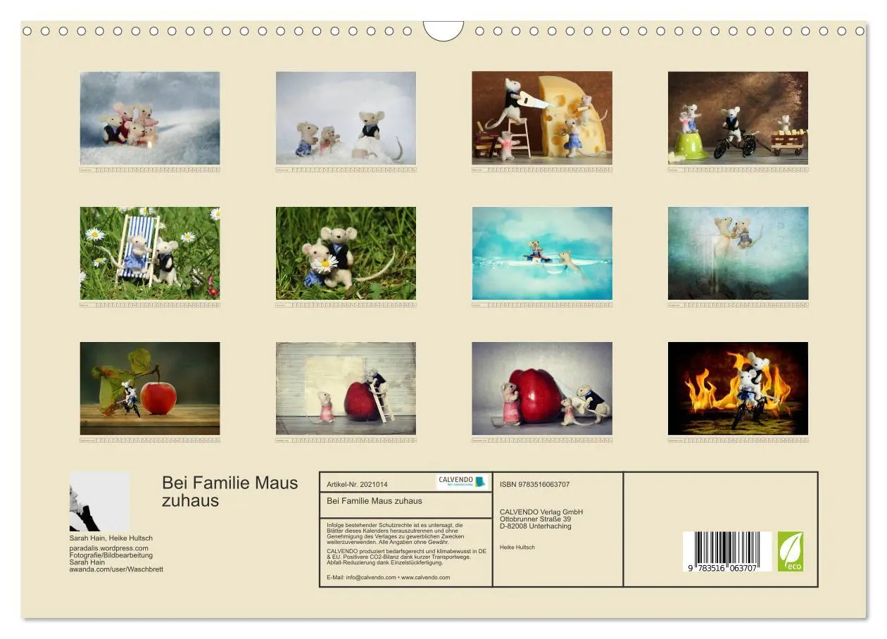 Bild: 9783516063707 | Bei Familie Maus zuhaus (Wandkalender 2026 DIN A3 quer), CALVENDO...