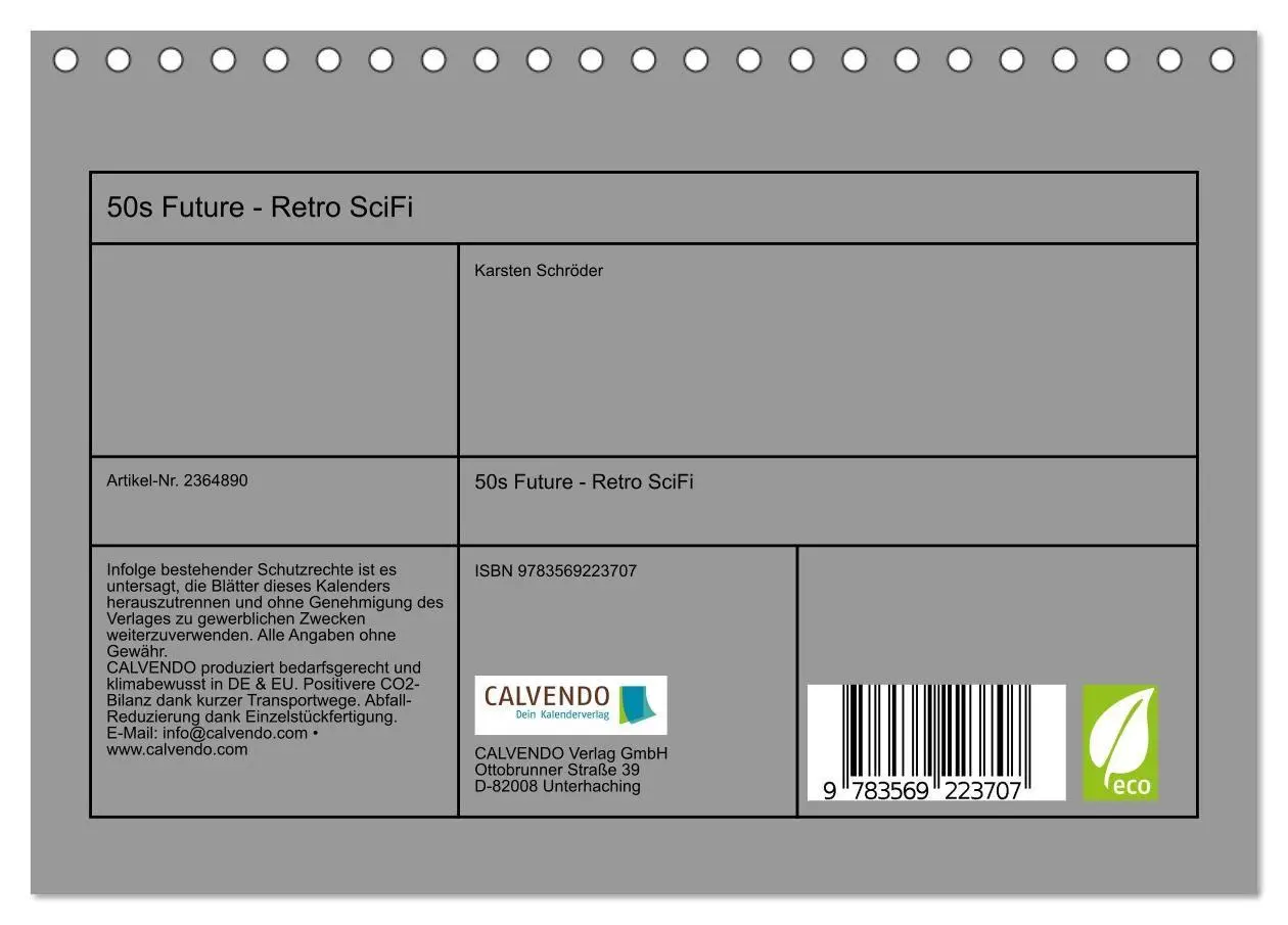 Bild: 9783569223707 | 50s Future - Retro SciFi (Tischkalender 2027 DIN A5 quer), CALVENDO...