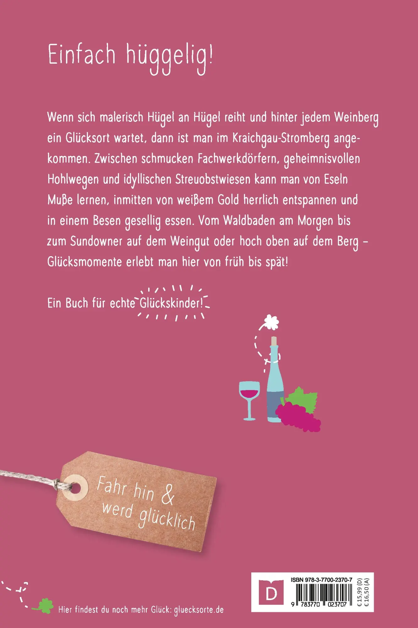 Rückseite: 9783770023707 | Glücksorte im Kraichgau | Mit Stromberg-Heuchelberg | Karen Pietsch