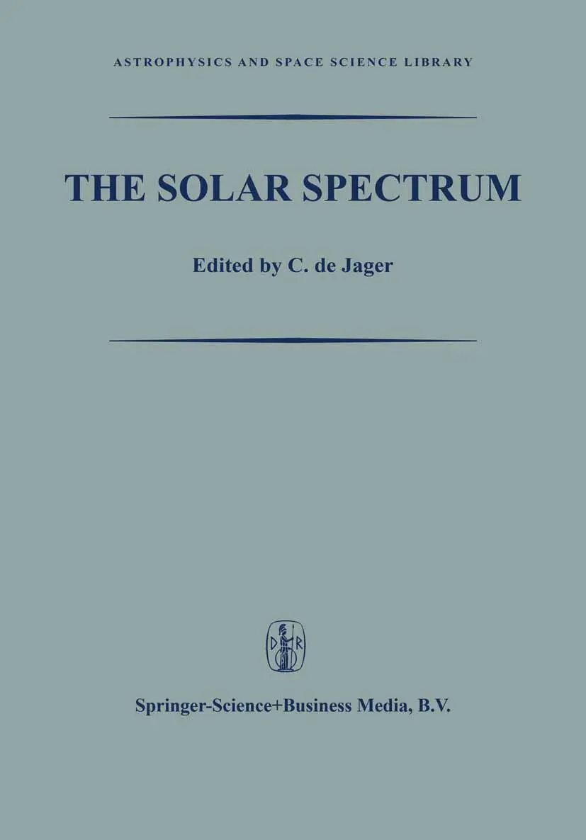 Cover: 9789401763707 | The Solar Spectrum | C. De Jager (u. a.) | Taschenbuch | xiv