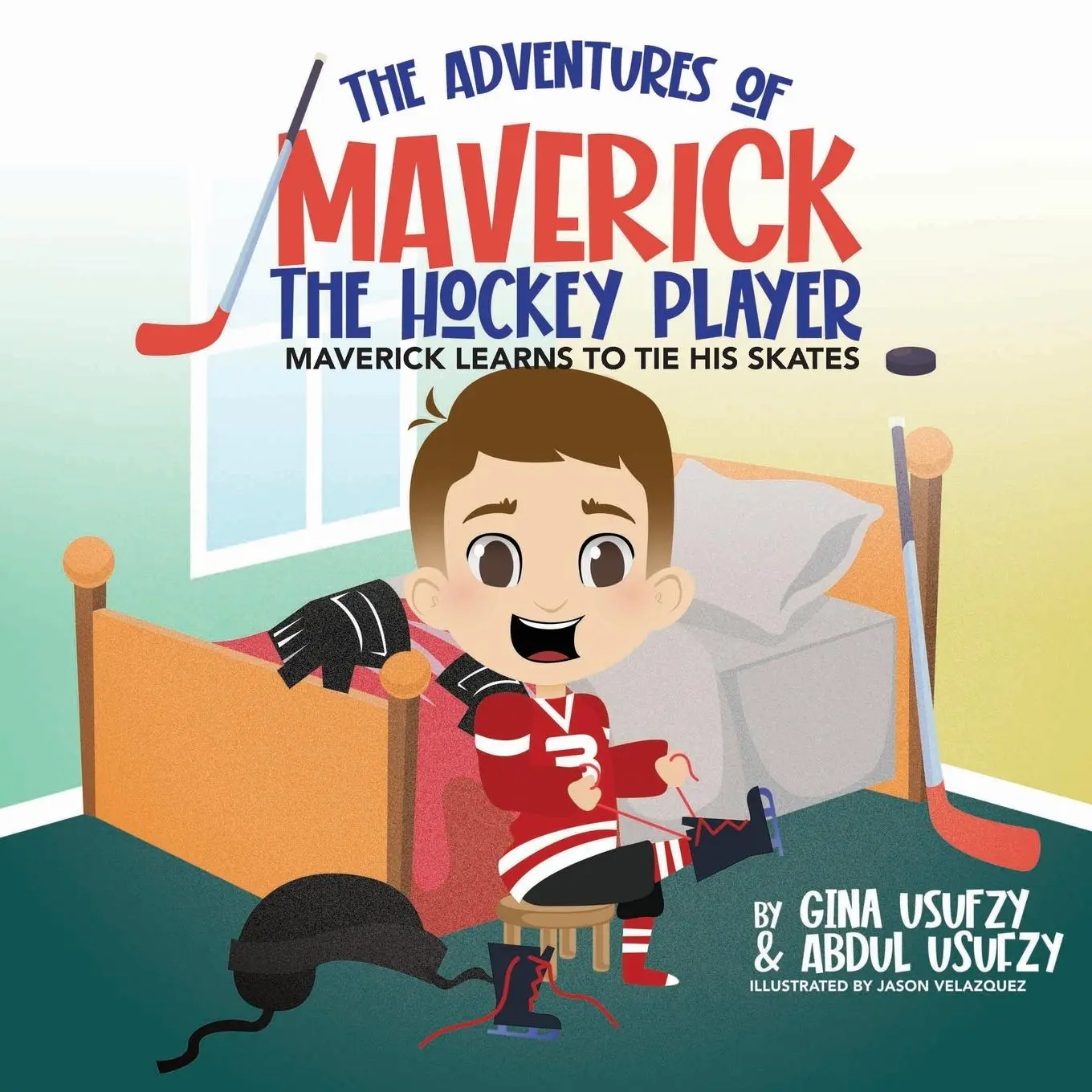 Cover: 9798988413707 | Maverick Learns to Tie His Skates | Gina Usufzy (u. a.) | Taschenbuch
