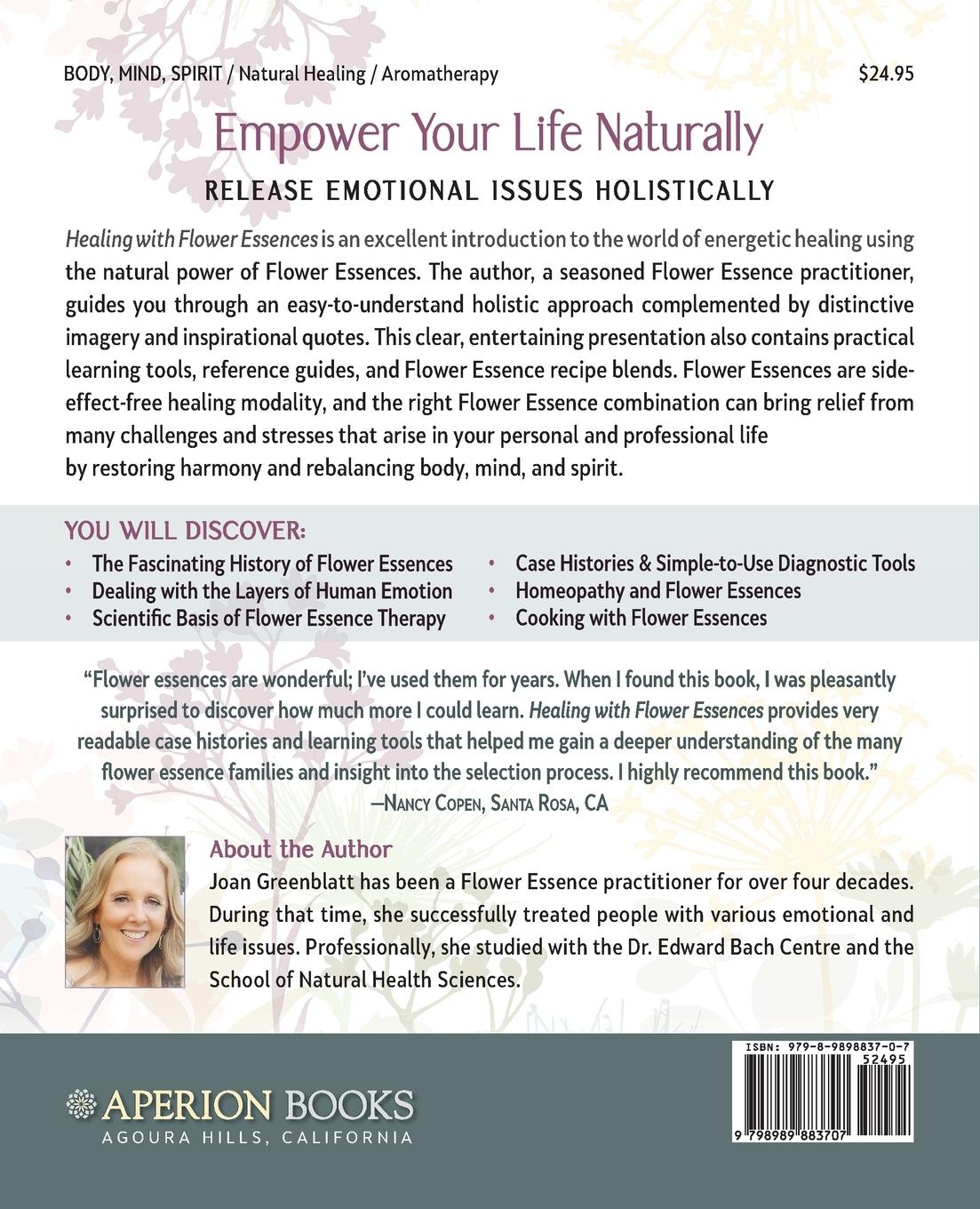 Rückseite: 9798989883707 | Healing with Flower Essences | Joan Greenblatt | Taschenbuch | 2024