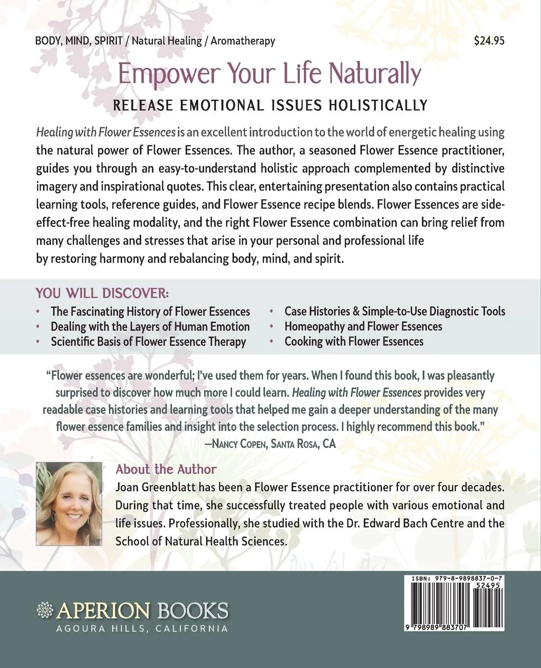 Rückseite: 9798989883707 | Healing with Flower Essences | Joan Greenblatt | Taschenbuch | 2024