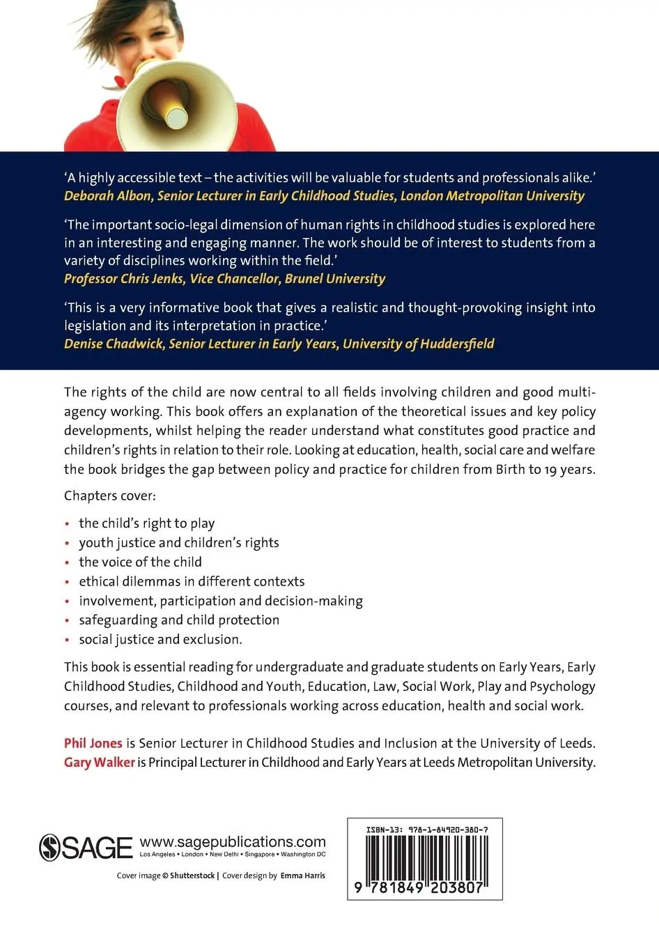 Rückseite: 9781849203807 | Children's Rights in Practice | Phil Jones (u. a.) | Taschenbuch