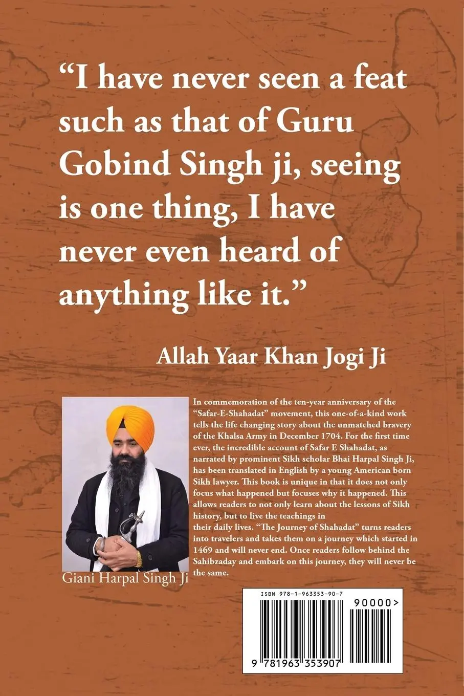 Rückseite: 9781963353907 | Safar-E-Shahadat | The Journey of Shahadat | Bhai Harpal Singh | Buch