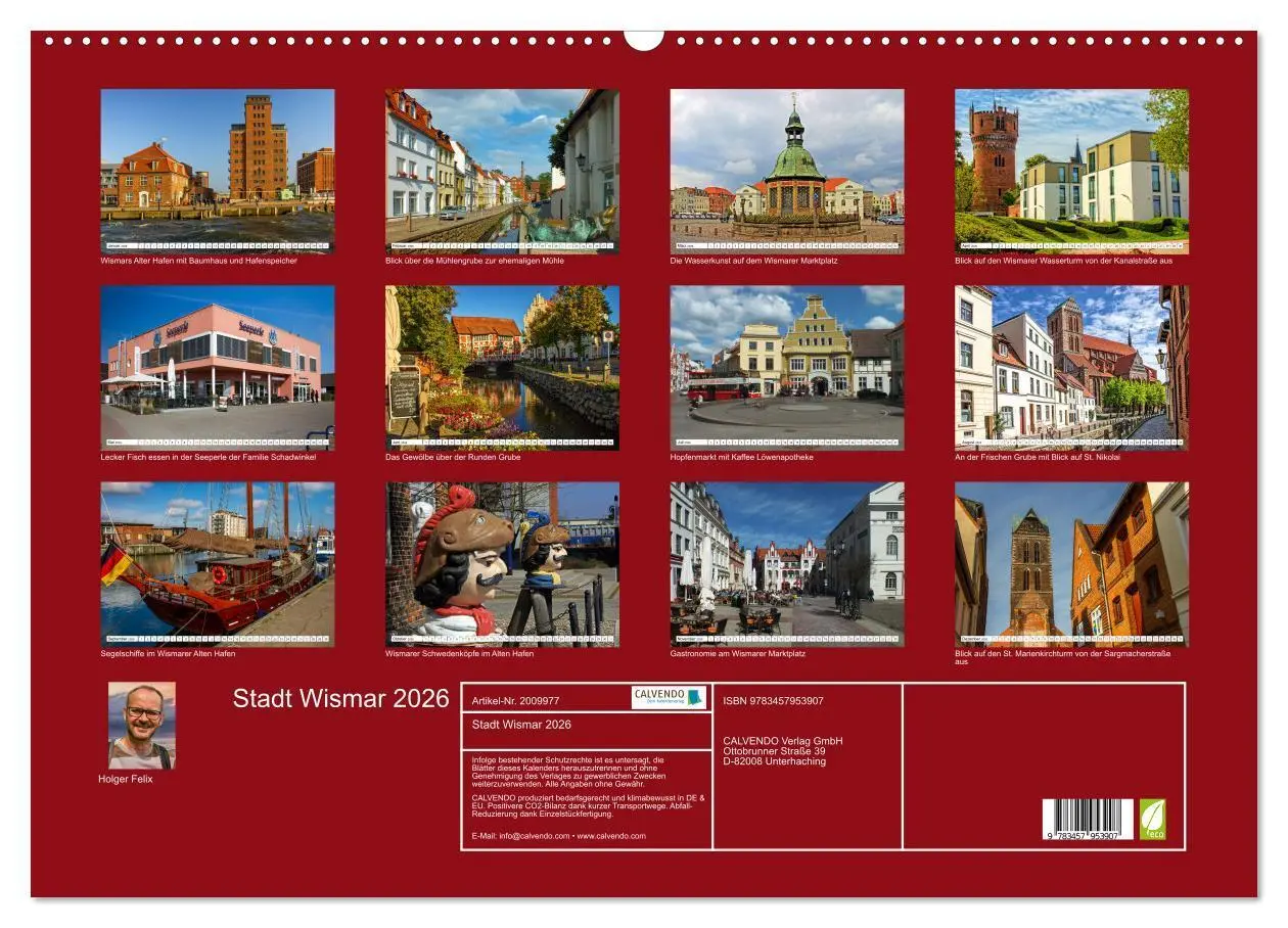 Bild: 9783457953907 | Stadt Wismar 2026 (Wandkalender 2026 DIN A2 quer), CALVENDO...