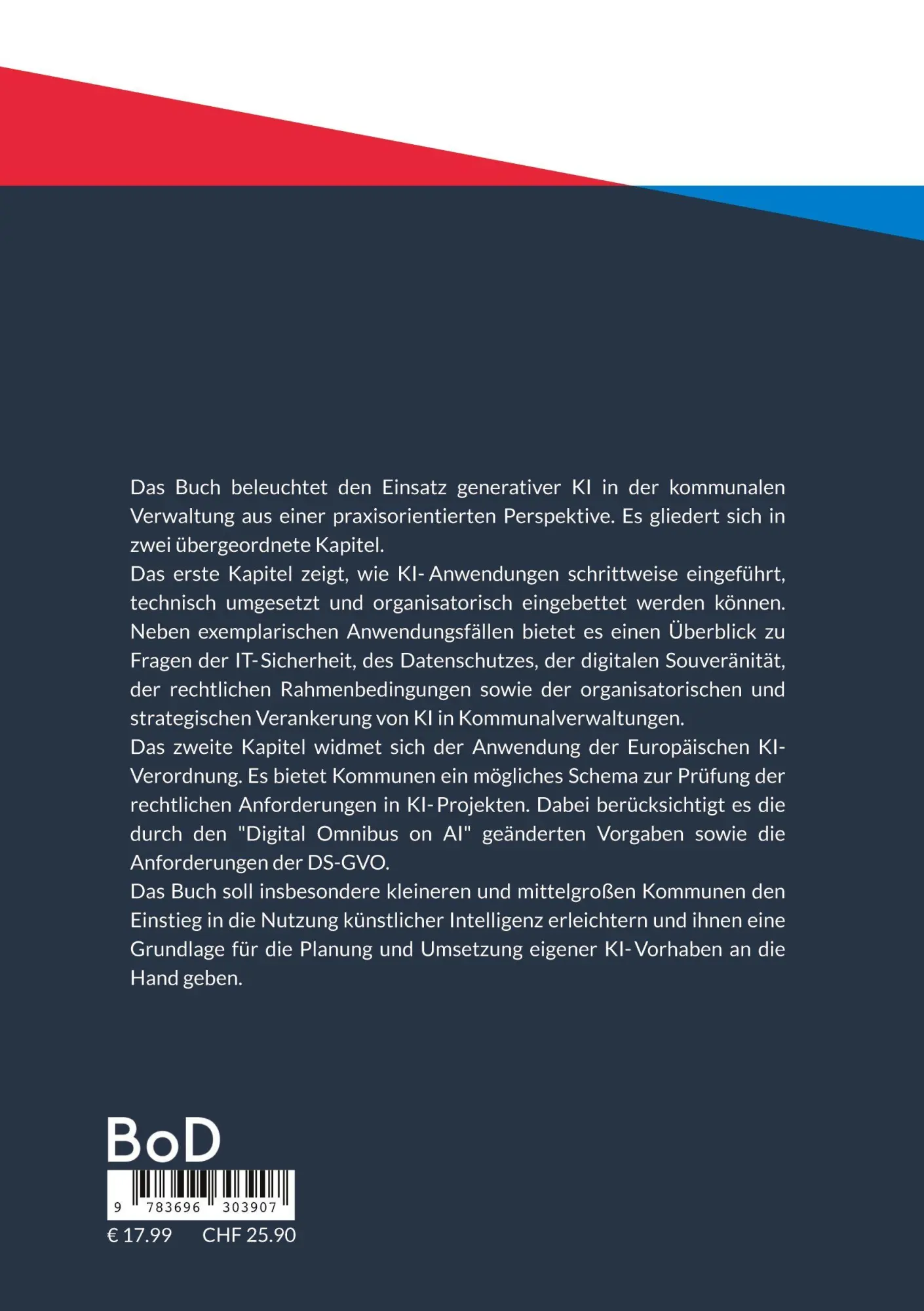 Rückseite: 9783696303907 | Vom Pilotprojekt zur KI-Governance: Einführung in den kommunalen...