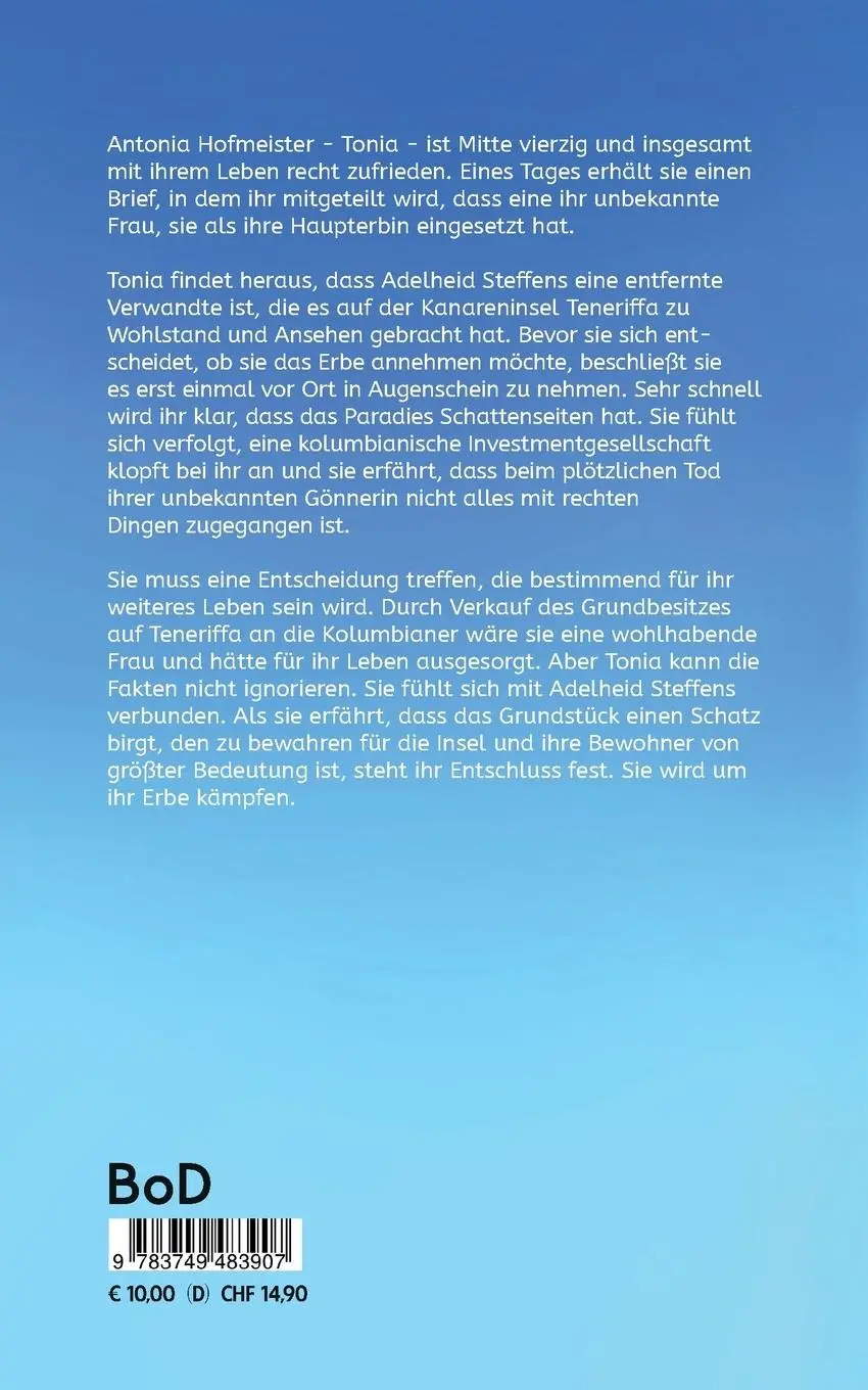 Rückseite: 9783749483907 | Das Vermächtnis der Vulkaninsel | Roman | Tina Peter | Taschenbuch