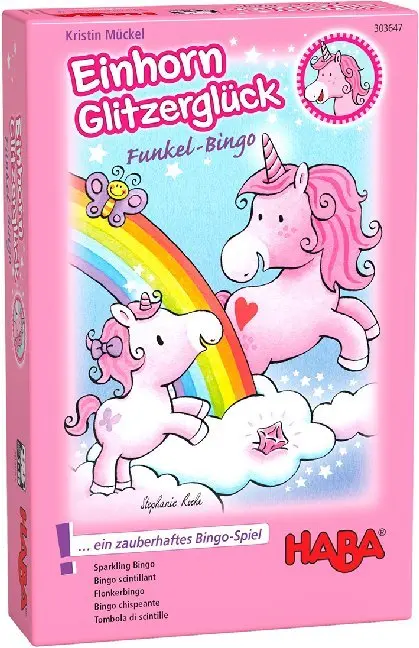 Cover: 4010168234007 | Einhorn Glitzerglück - Funkel-Bingo (Kinderspiel) | Kristin Mückel