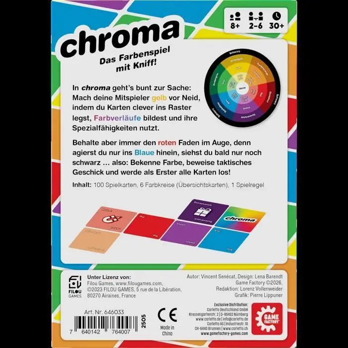 Bild: 7640142764007 | GAME FACTORY - Chroma (d) | Spiel | In Karton | 646033 | Deutsch