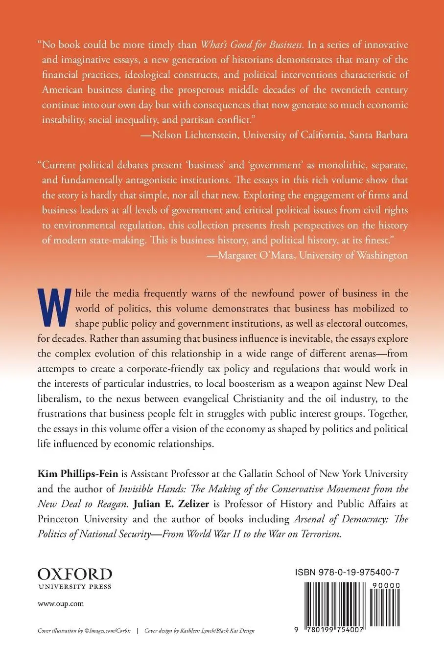Rückseite: 9780199754007 | What's Good for Business | Business and Politics Since World War II