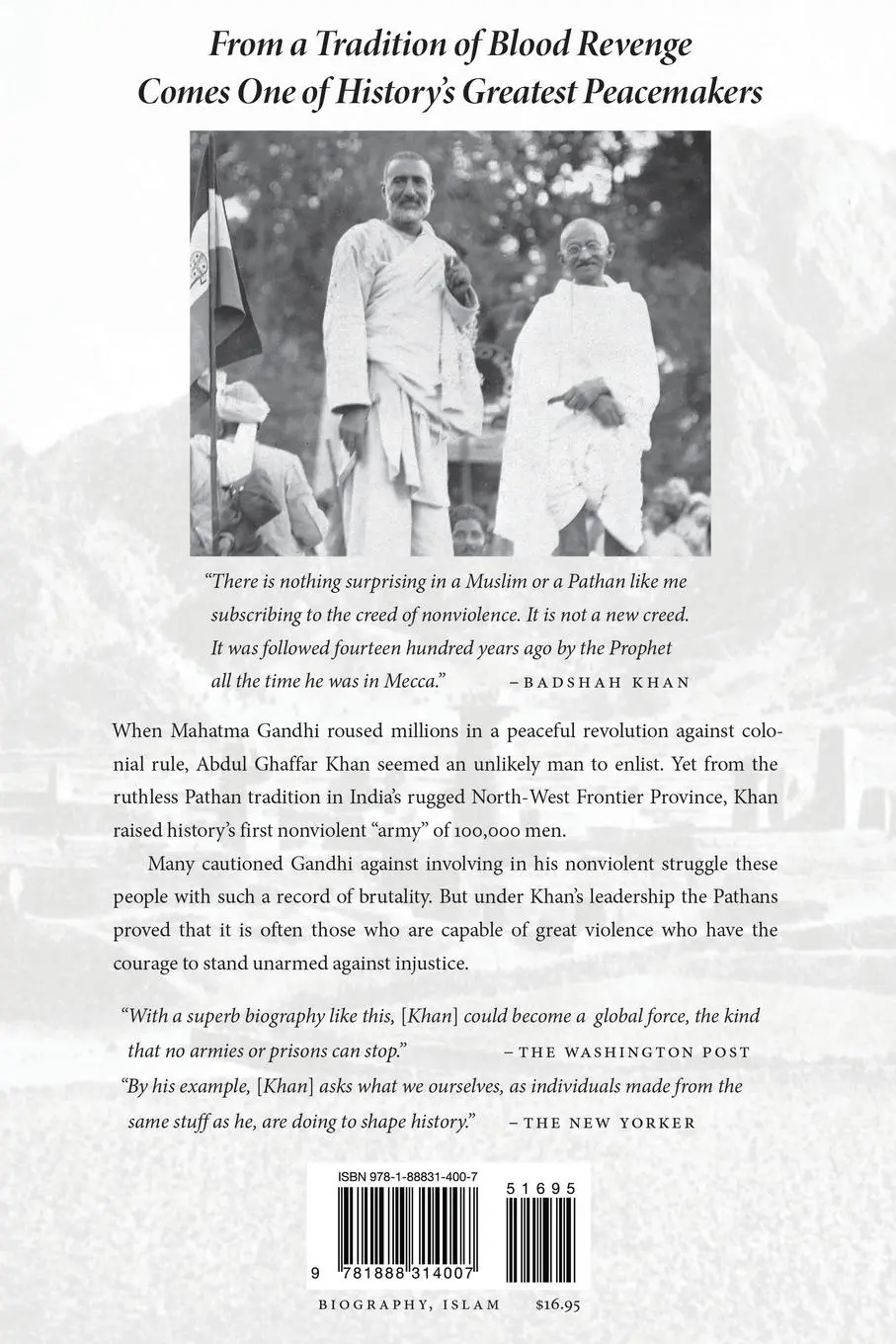 Rückseite: 9781888314007 | Nonviolent Soldier of Islam | Eknath Easwaran | Taschenbuch | Englisch