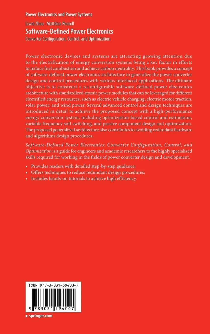 Rückseite: 9783031594007 | Software-Defined Power Electronics | Matthias Preindl (u. a.) | Buch