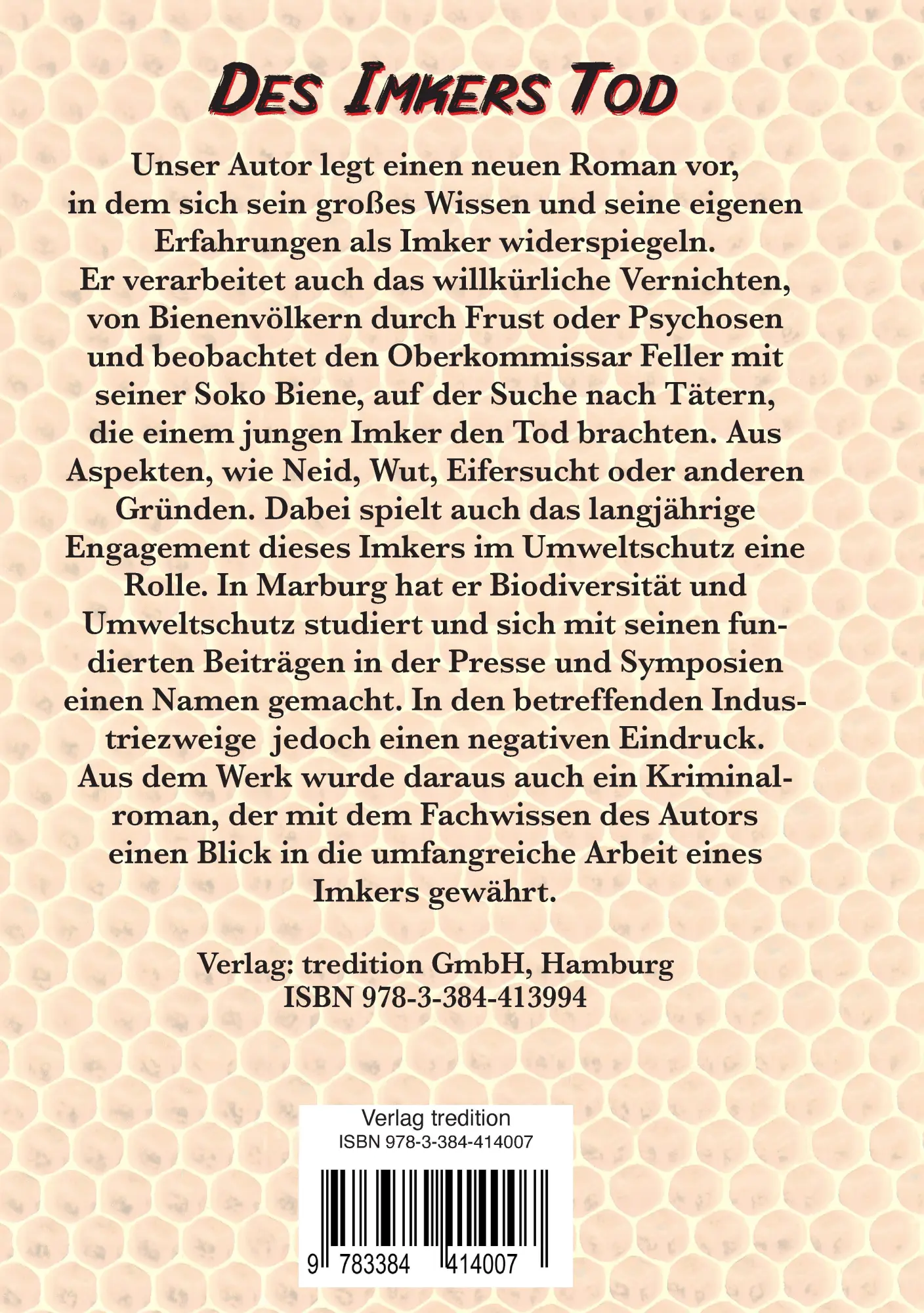 Rückseite: 9783384414007 | Des Imkers Tod | Horst A. Mangasser | Buch | 372 S. | Deutsch | 2024