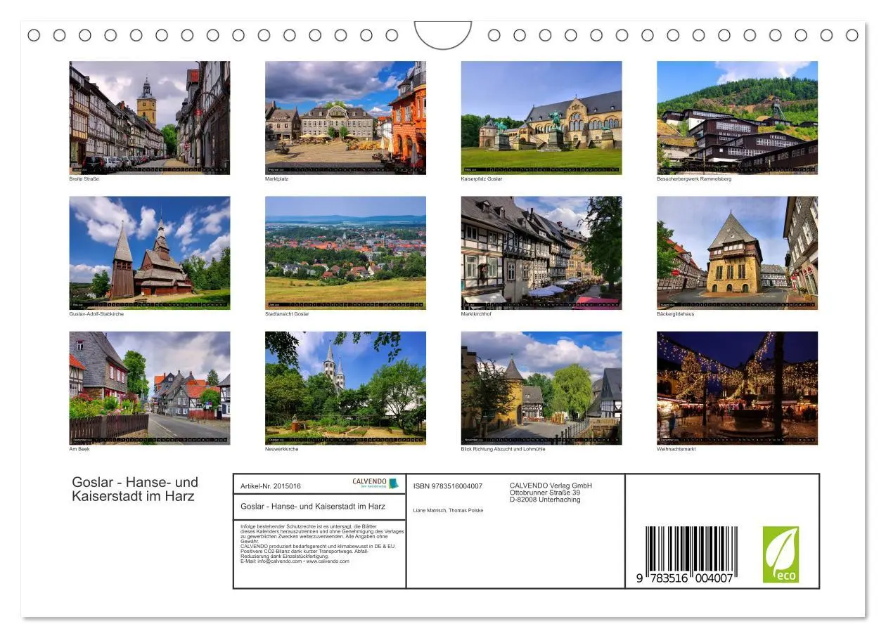 Bild: 9783516004007 | Goslar - Hanse- und Kaiserstadt im Harz (Wandkalender 2026 DIN A4...