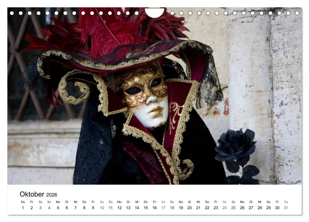 Bild: 9783516174007 | Carnevale di Venezia 2026 (Wandkalender 2026 DIN A4 quer), CALVENDO...