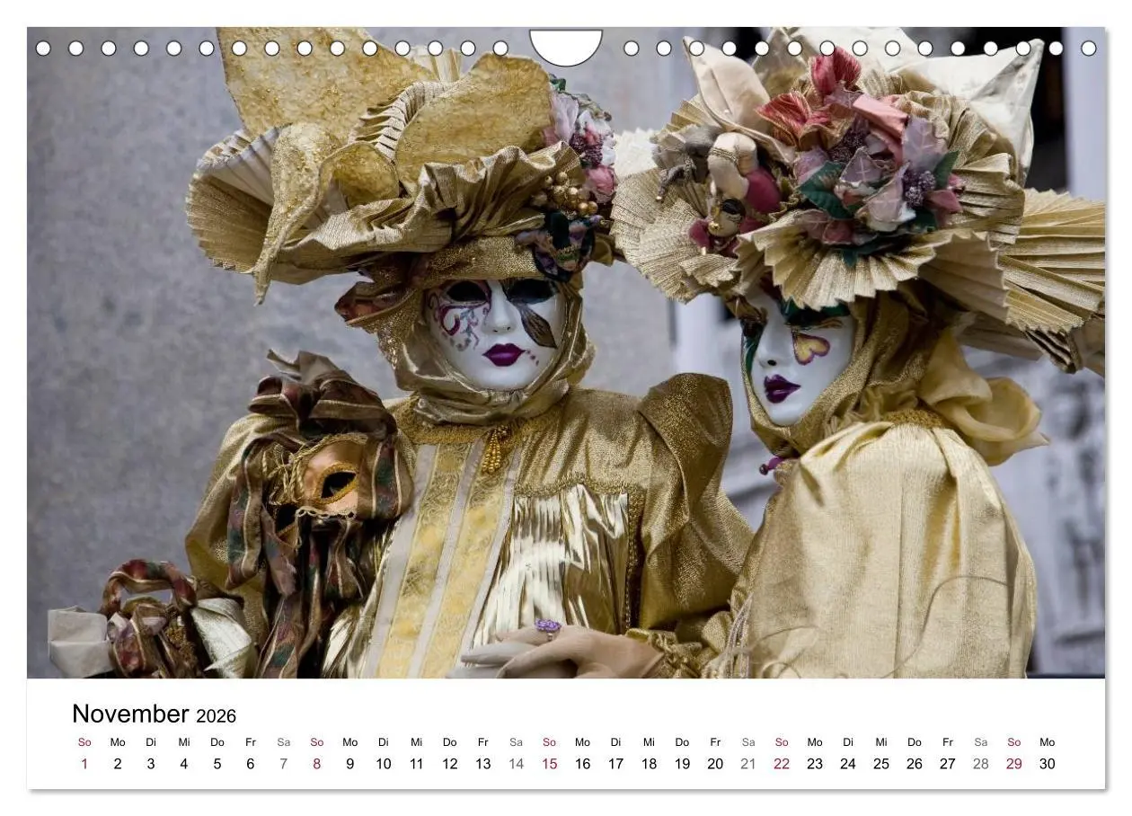 Bild: 9783516174007 | Carnevale di Venezia 2026 (Wandkalender 2026 DIN A4 quer), CALVENDO...